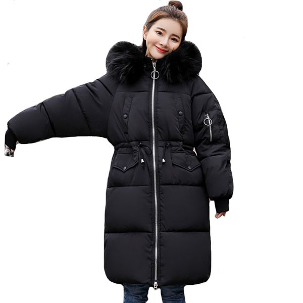 women long jacket 2020 winter oversized solid parka slim thick with fur collar hooded casual outwear coat femme chaqueta mujer, Black
women long jacket 2020 winter oversized solid parka slim thick with fur collar hooded casual outwear coat femme chaqueta mujer, Black