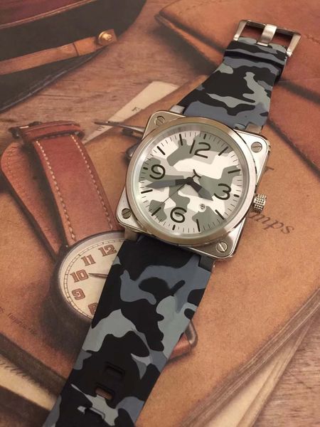 masculine bellross aviation automatic camouflage dial mens watch watches silver steel case grey camouflage rubber outdoor man wristwatches, Slivery;brown
masculine bellross aviation automatic camouflage dial mens watch watches silver steel case grey camouflage rubber outdoor man wristwatches, Slivery;brown