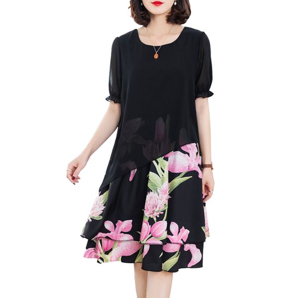 new 2019 summer elegant women chiffon loose dressplus size -4xl design lady's summer loose chiffon flower dress, Black;gray
new 2019 summer elegant women chiffon loose dressplus size -4xl design lady's summer loose chiffon flower dress, Black;gray