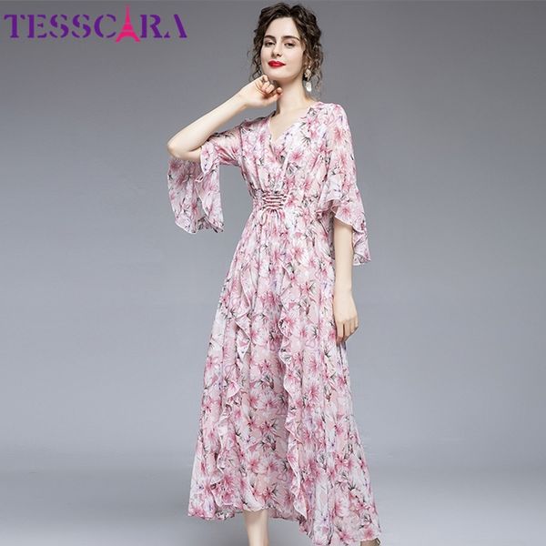 tesscara women summer elegant ruffle chiffon dress festa flare sleeve party robe femme evening vestidos, Black;gray
tesscara women summer elegant ruffle chiffon dress festa flare sleeve party robe femme evening vestidos, Black;gray