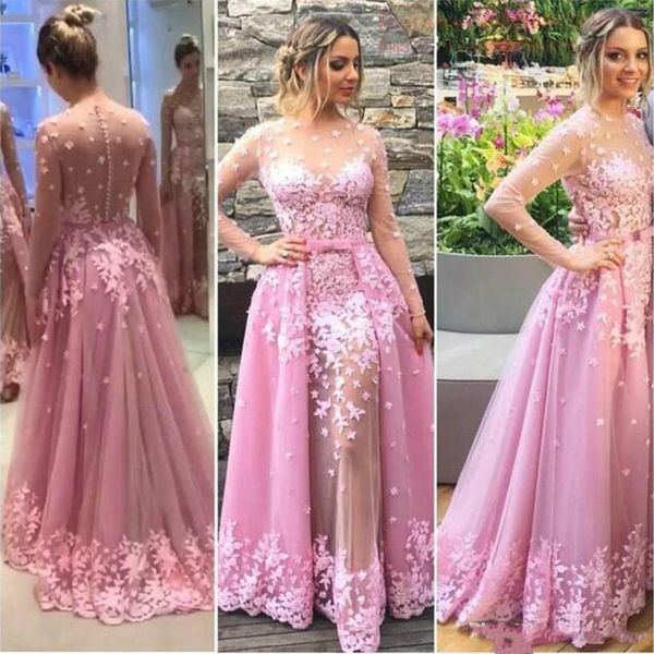 luxury designer pink overskirt evening prom dresses with hand made flowers special occasion long sleeve vestidos de fiesta largos dress, Black
luxury designer pink overskirt evening prom dresses with hand made flowers special occasion long sleeve vestidos de fiesta largos dress, Black