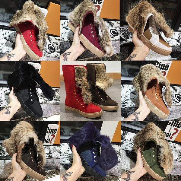 women winter booties real rabbit fur snow boots fashion real leather australia western kneel flat shoes with box us11, Black
women winter booties real rabbit fur snow boots fashion real leather australia western kneel flat shoes with box us11, Black