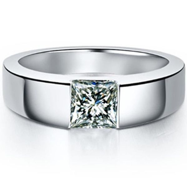 1ct solid sterling silver ring synthetic princess solitaire ring for man wedding male jewelry 750 white gold cover, Golden;silver
1ct solid sterling silver ring synthetic princess solitaire ring for man wedding male jewelry 750 white gold cover, Golden;silver