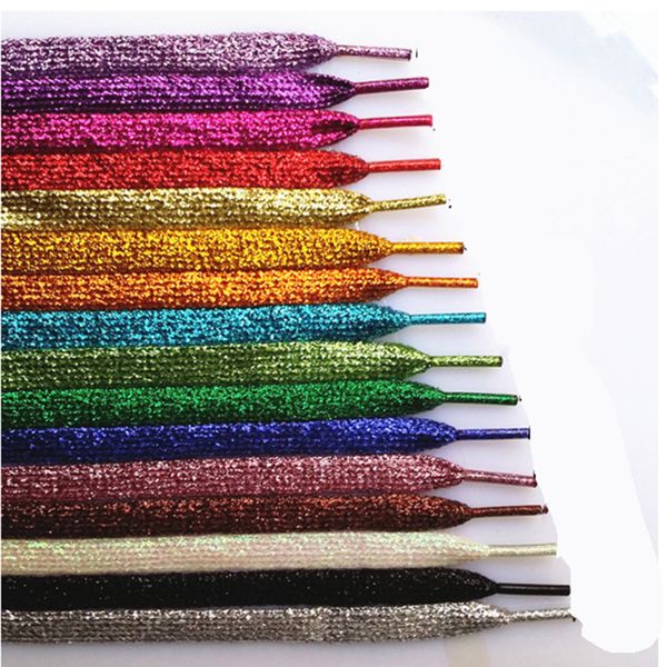 1 pair glitter flat shoelaces shiny gold silver thread shoe laces sparkly bootlaces colors shimmering 110cm shoe laces colored, Black
1 pair glitter flat shoelaces shiny gold silver thread shoe laces sparkly bootlaces colors shimmering 110cm shoe laces colored, Black