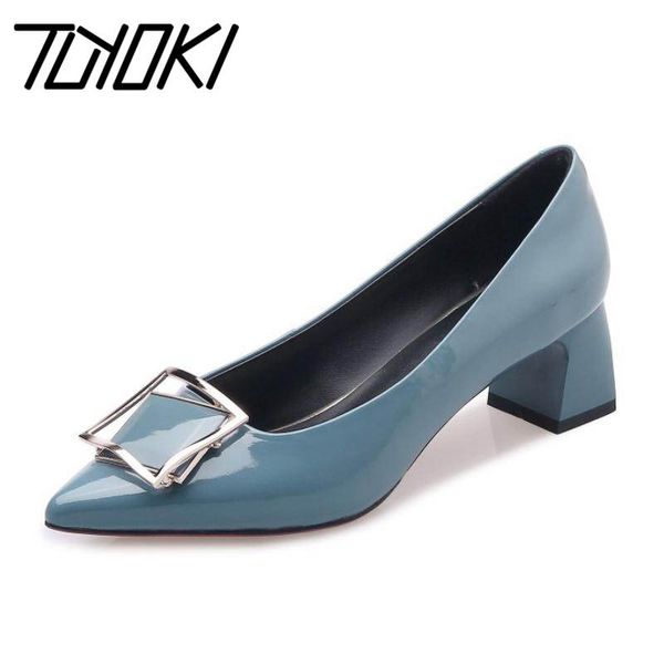 tuyoki women pumps genuine leather high heels shoes women pointed toe metal buckle office footwear size 34-39, Black
tuyoki women pumps genuine leather high heels shoes women pointed toe metal buckle office footwear size 34-39, Black