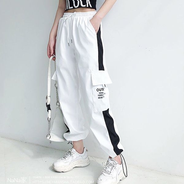women's pants & capris sweatpants women cargo black white letter print joggers korean style trousers pantalon femme spodnie damskie
women's pants & capris sweatpants women cargo black white letter print joggers korean style trousers pantalon femme spodnie damskie