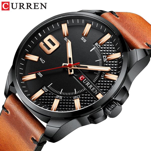 curren waterproof watches men luminous quartz wristwatch brown leather strap male clock relogio masculino 8371, Slivery;brown
curren waterproof watches men luminous quartz wristwatch brown leather strap male clock relogio masculino 8371, Slivery;brown