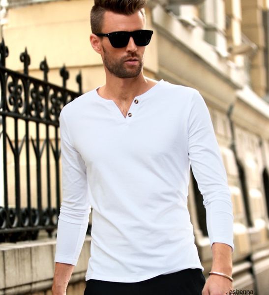 mens designer t shirt men long sleeve t shirt season slim fit button v collar wind simple solid color men's wear backing shirt952ph, White;black
mens designer t shirt men long sleeve t shirt season slim fit button v collar wind simple solid color men's wear backing shirt952ph, White;black