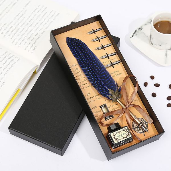 vintage texture feather pen vintage writing writing pen simple gift box packaging exquisite stationery set wedding gift
vintage texture feather pen vintage writing writing pen simple gift box packaging exquisite stationery set wedding gift