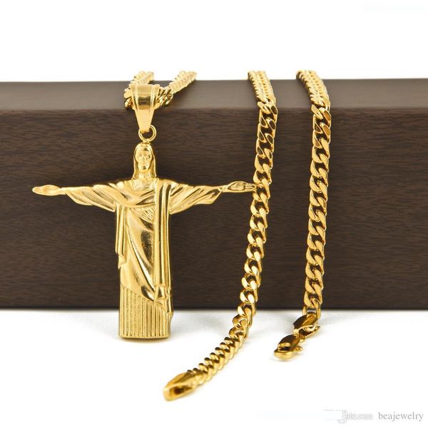 hip hop redeemer jesus cross pendant stainless steel statue of jesus christ in rio de janeiro brazil cristo redentor chain, Silver
hip hop redeemer jesus cross pendant stainless steel statue of jesus christ in rio de janeiro brazil cristo redentor chain, Silver