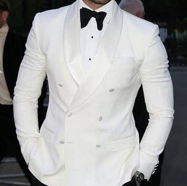 white business men suit shawl lapel double breasted custom made wedding groom tailor tuxedo 2 pcs(jacket+black pants, White;black
white business men suit shawl lapel double breasted custom made wedding groom tailor tuxedo 2 pcs(jacket+black pants, White;black