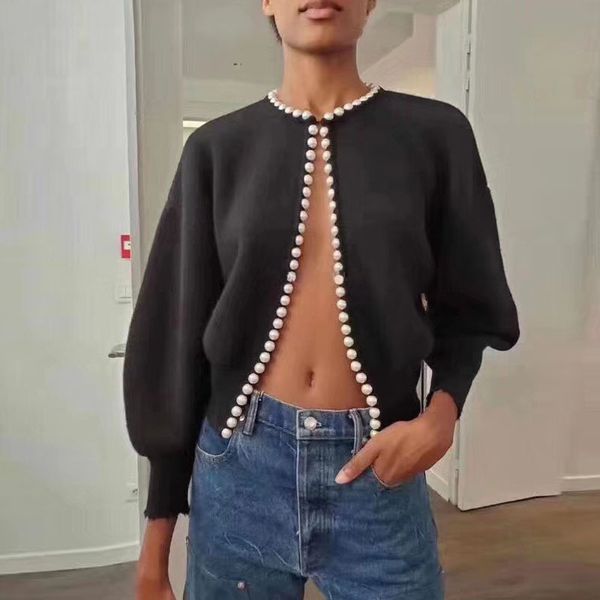 fashion women handmade pearl knitted long sleeve cardigan coat elegant 2020 spring new women sweater coat, White
fashion women handmade pearl knitted long sleeve cardigan coat elegant 2020 spring new women sweater coat, White