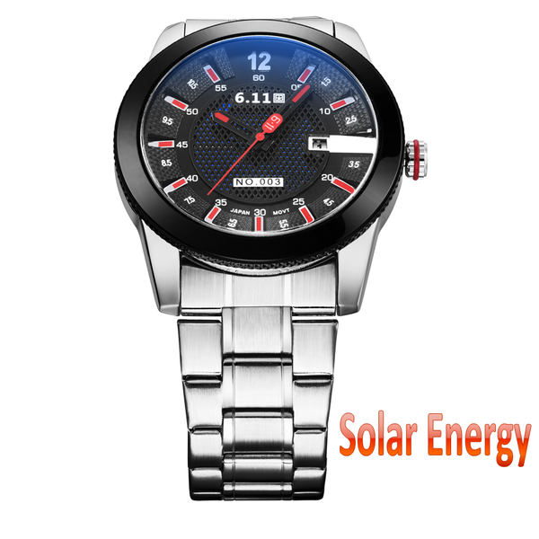 611solar watch brand men's watch reloj macsulino light kinetic energy quartz steel strap waterproof calendar men, Slivery;brown
611solar watch brand men's watch reloj macsulino light kinetic energy quartz steel strap waterproof calendar men, Slivery;brown