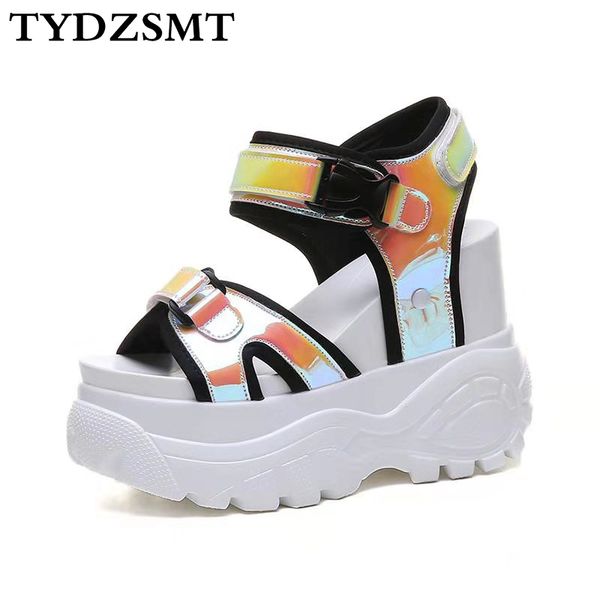tydzsmt muffin bottom platform sandals 2020 female chunky super high heel student increase summer beach shoes sandalias mujer, Black
tydzsmt muffin bottom platform sandals 2020 female chunky super high heel student increase summer beach shoes sandalias mujer, Black