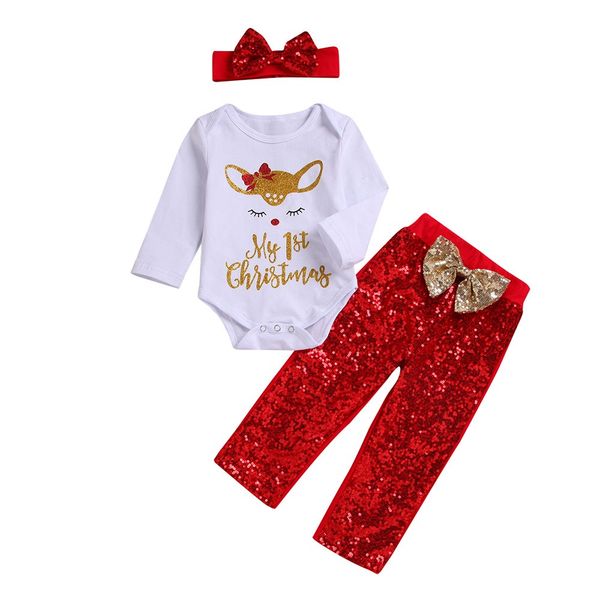 my first christmas 3pcs christmas toddler baby cartoon deer romper jumpsuit+pants+headbands set conjunto infantil menino#3, White
my first christmas 3pcs christmas toddler baby cartoon deer romper jumpsuit+pants+headbands set conjunto infantil menino#3, White