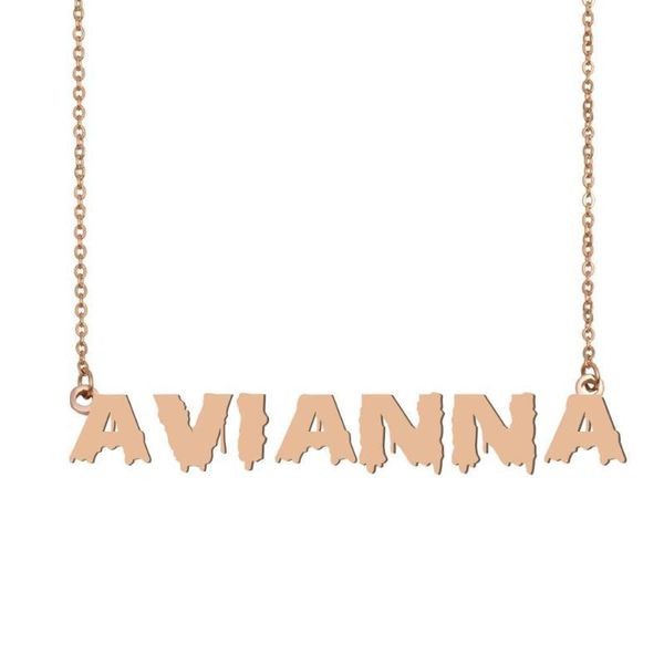 avianna name necklace , cool bloody art name necklace for halloween and santa's day jewelry gift for kids boys girls, Silver 
avianna name necklace , cool bloody art name necklace for halloween and santa's day jewelry gift for kids boys girls, Silver
