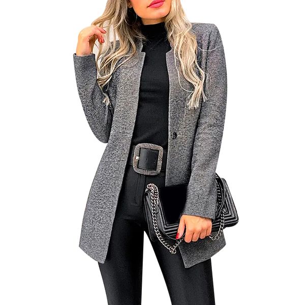 fashion elegant coats long sleeve women coats solid color casaco feminino cardigan 2019 autumn slim overcoats thin outerwear d30, Black;brown
fashion elegant coats long sleeve women coats solid color casaco feminino cardigan 2019 autumn slim overcoats thin outerwear d30, Black;brown