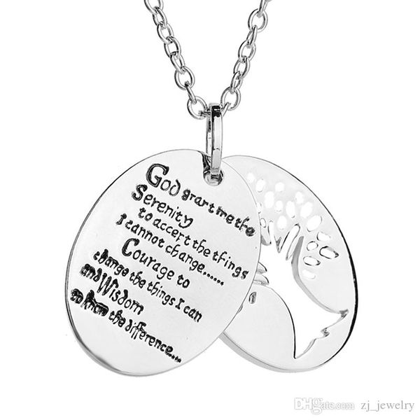 hand stamped english bible serenity prayer charm pendant necklace women men prayer jewelry tree of life charms necklaces 5, Silver
hand stamped english bible serenity prayer charm pendant necklace women men prayer jewelry tree of life charms necklaces 5, Silver