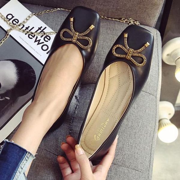 women flats shoes loafers slip on ballerina shoes large size square toe shallow single office lady moccasins bow zapatos mujer, Black
women flats shoes loafers slip on ballerina shoes large size square toe shallow single office lady moccasins bow zapatos mujer, Black