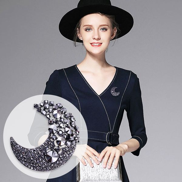 large brooch rhinestone moon brooches antique silver the first r month vintage brooch pin for women & men black jewelry pins, Gray
large brooch rhinestone moon brooches antique silver the first r month vintage brooch pin for women & men black jewelry pins, Gray