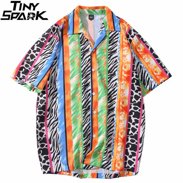 2020 hip hop shirt streetwear men hawaiian shirt animal skin print harajuku beach summer aloha shirts short sleeve, White;black
2020 hip hop shirt streetwear men hawaiian shirt animal skin print harajuku beach summer aloha shirts short sleeve, White;black