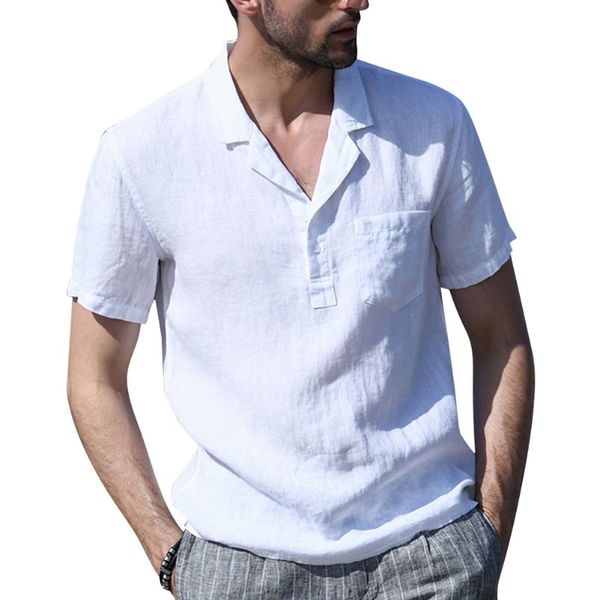 2020 fashion summer men linen shirts short sleeve solid comfortable pure cotton and linen casual loose holiday shirts tee, White;black
2020 fashion summer men linen shirts short sleeve solid comfortable pure cotton and linen casual loose holiday shirts tee, White;black
