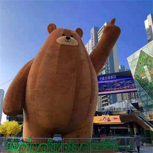 Image of Inflatable Balloon Bear The Material Used Is Short Plush For Stage Event Decoration