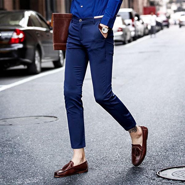 2019 new style mens slim fit business dress pants for men suit pants ankle length men summer formal suit trousers size 28-34, White;black
2019 new style mens slim fit business dress pants for men suit pants ankle length men summer formal suit trousers size 28-34, White;black