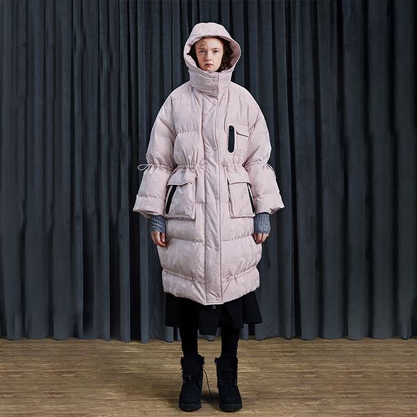 2019 new arrival long solid single breasted slim thick full white duck down coats, Black
2019 new arrival long solid single breasted slim thick full white duck down coats, Black