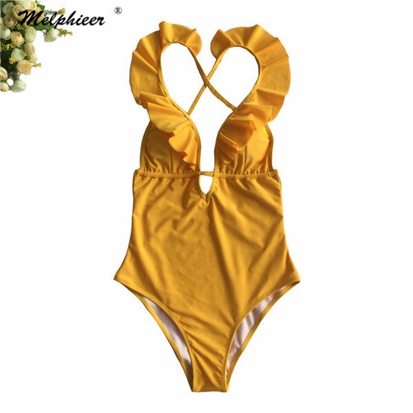 melphieer sport yellow solid swimwear plunge neck ruffle one piece swimsuit women summer pads monokinis beachwear swimsuit s-xxl, White;black
melphieer sport yellow solid swimwear plunge neck ruffle one piece swimsuit women summer pads monokinis beachwear swimsuit s-xxl, White;black