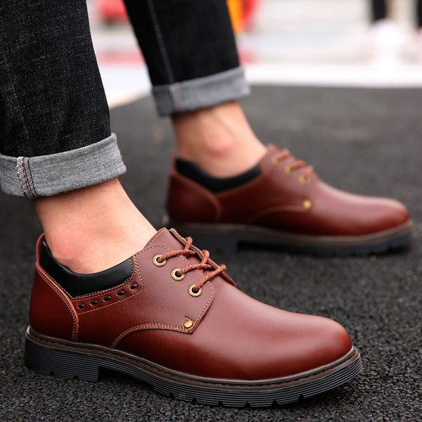 men shoes fashion leather casual shoes men comfortable leisure dress male footwear work elegant boy oxford for 8.5, Black
men shoes fashion leather casual shoes men comfortable leisure dress male footwear work elegant boy oxford for 8.5, Black
