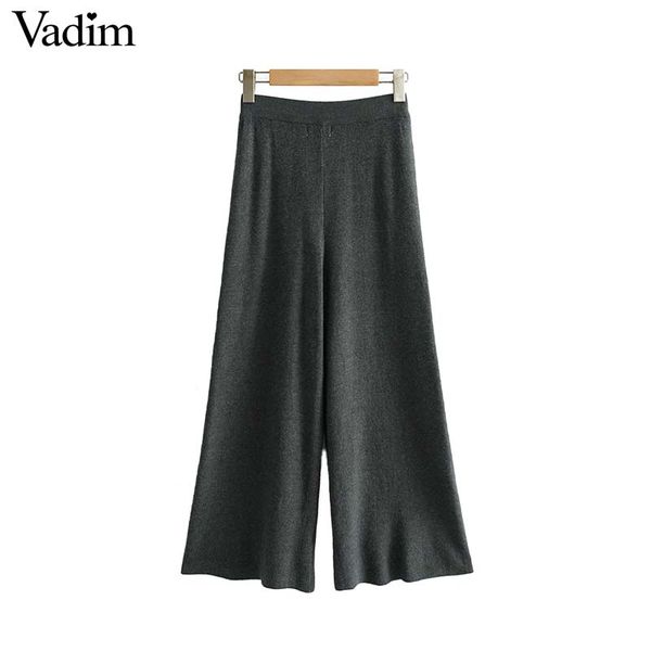 vadim women elegant solid knitted wide leg pants elastic waist stretchy female cozy casual trousers calf length pantalones kb155, Black;white
vadim women elegant solid knitted wide leg pants elastic waist stretchy female cozy casual trousers calf length pantalones kb155, Black;white