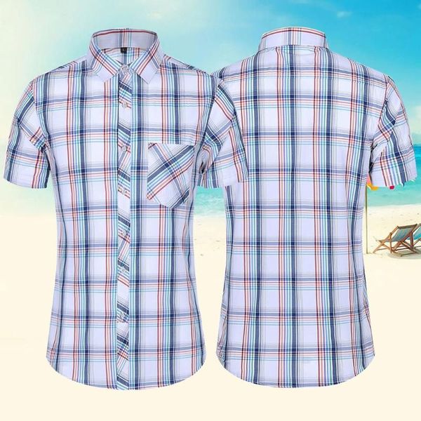 fashion men slim hawaii shirts summer short sleeve plaid printed turn-down collar shirt camisa masculina clothes 2020, White;black
fashion men slim hawaii shirts summer short sleeve plaid printed turn-down collar shirt camisa masculina clothes 2020, White;black