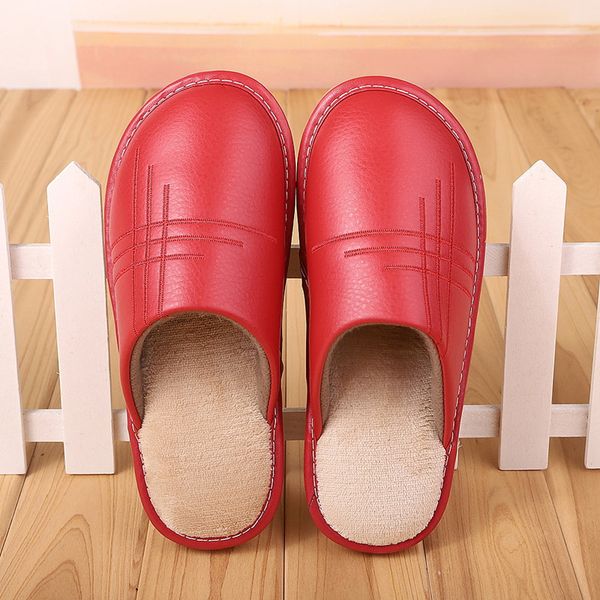 genuine leather couple's winter indoor slippers cow leather anti-slip men&women home shoes fashion casual shoes, Black
genuine leather couple's winter indoor slippers cow leather anti-slip men&women home shoes fashion casual shoes, Black