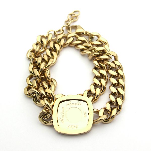 wholesale trade sales of titanium bracelet v letter square card double rough bracelet rose gold bracelet, Black
wholesale trade sales of titanium bracelet v letter square card double rough bracelet rose gold bracelet, Black