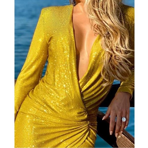 women glitter ruched split bodycon dress high waist shining deep v dress solid night club party dresses, Black;gray
women glitter ruched split bodycon dress high waist shining deep v dress solid night club party dresses, Black;gray