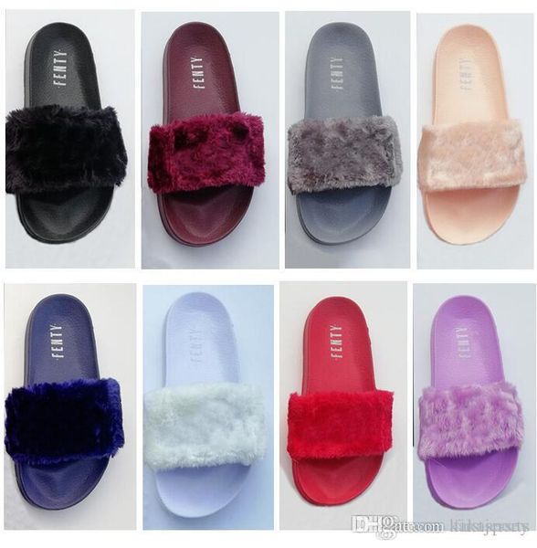 leadcat fenty rihanna shoes women fenty rihanna bandana slide women slippers fenty bow slide indoor sandals women slide 36-41, Black
