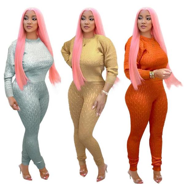 2020 two pieces sets casual long sleeve autumn winter knitted sweater pullover and high waist long pant tracksuit sets, Gray
2020 two pieces sets casual long sleeve autumn winter knitted sweater pullover and high waist long pant tracksuit sets, Gray