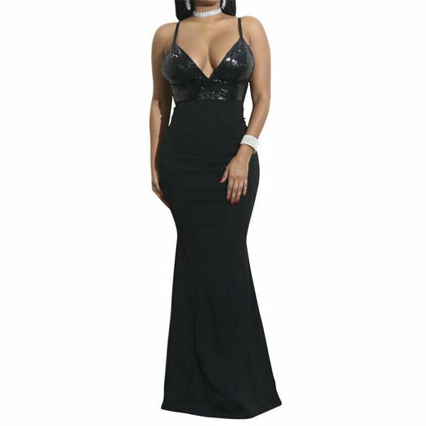 fashion women formal dress 2019 bodycon suspenders sleeveless deep v evening party prom long maxi dress sequins dresses vestidos, Black;gray
fashion women formal dress 2019 bodycon suspenders sleeveless deep v evening party prom long maxi dress sequins dresses vestidos, Black;gray