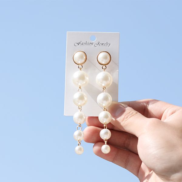 trendy elegant simulated pearls long dangle earrings for women jewelry pearls string statement drop earrings wedding party gift, Silver
trendy elegant simulated pearls long dangle earrings for women jewelry pearls string statement drop earrings wedding party gift, Silver