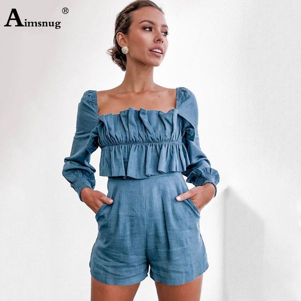 aimsnug solid blue long sleeve pleated zipper low chest backless casual rompers shorts 2019 new autumn women's playsuits, Black;white
aimsnug solid blue long sleeve pleated zipper low chest backless casual rompers shorts 2019 new autumn women's playsuits, Black;white