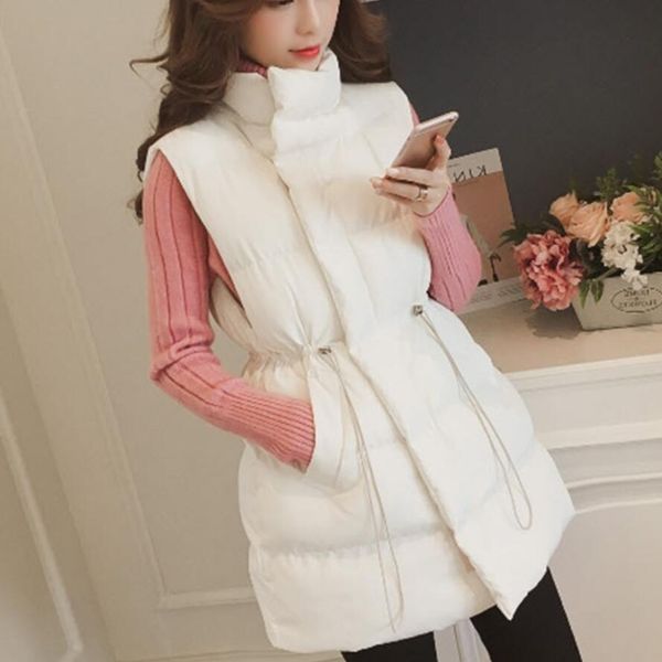 women winter stand collar warm coat plus size cotton padded jacket female vest sleeveless long parka womens wadded, Black;white
women winter stand collar warm coat plus size cotton padded jacket female vest sleeveless long parka womens wadded, Black;white