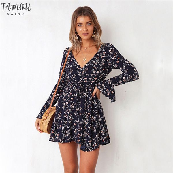 boho fancy summer dresses women floral print mini dress flare sleeve bandage v neck fashion holiday slim vestido autumn, Black;gray
boho fancy summer dresses women floral print mini dress flare sleeve bandage v neck fashion holiday slim vestido autumn, Black;gray