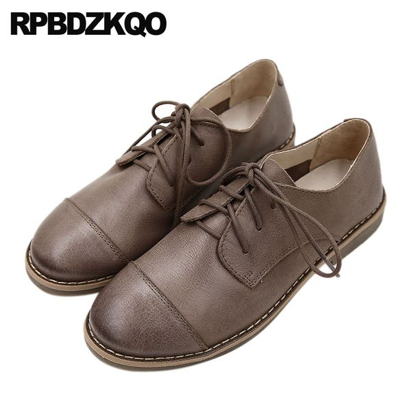 brown china british style female shoes women 2019 genuine leather oxfords chinese lace up round toe ladies flats, Black
brown china british style female shoes women 2019 genuine leather oxfords chinese lace up round toe ladies flats, Black