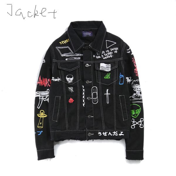 brand mens jeans jackets men streets doodle denim coat male motorbike jeans coat jackets asian size men clothing, Black;brown
brand mens jeans jackets men streets doodle denim coat male motorbike jeans coat jackets asian size men clothing, Black;brown