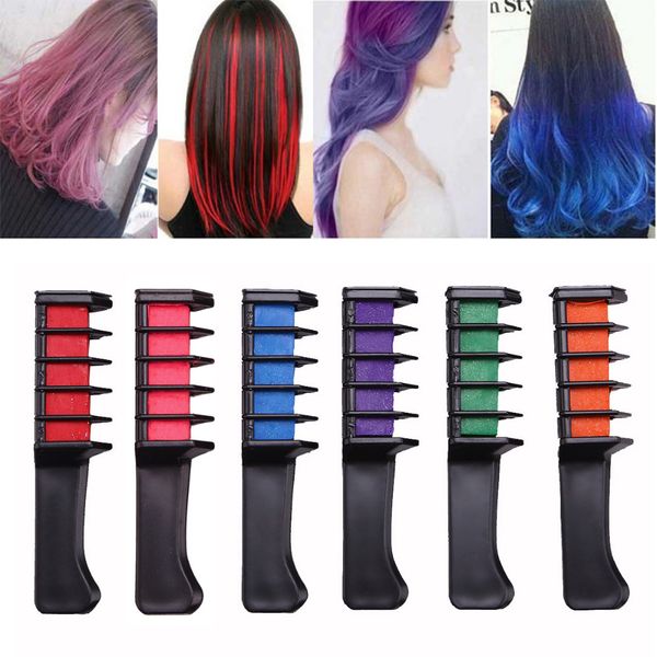 6 color mini disposable hair dye 5pcs comb color chalk crayons hair dyeing tool hair mascara temporary styling tools
6 color mini disposable hair dye 5pcs comb color chalk crayons hair dyeing tool hair mascara temporary styling tools