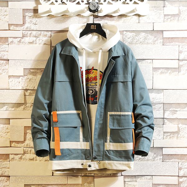 men's jackets men pockets windbreaker spring autumn track streetwear mens nice hip coats fashion male outwear plus size, Black;brown
men's jackets men pockets windbreaker spring autumn track streetwear mens nice hip coats fashion male outwear plus size, Black;brown
