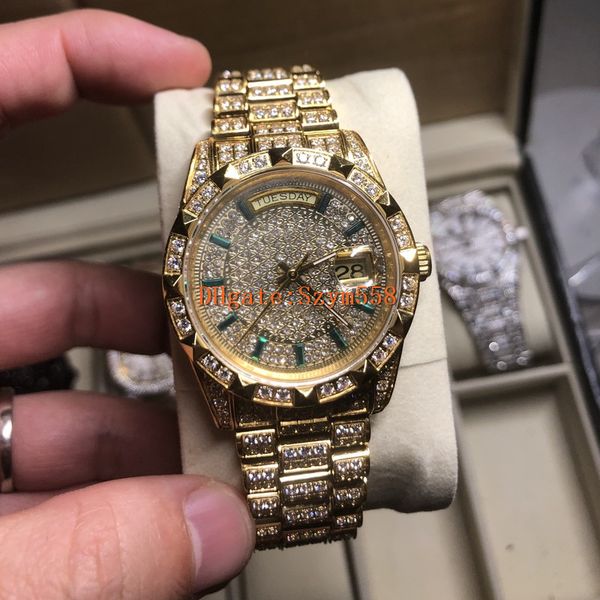 Full Diamond Watch High Quality 2836 Automatic Waterproof 36MM 316 Stainless Mechanical Second Hand Sweep Move Set Diamond Iced Out Watch
Full Diamond Watch High Quality 2836 Automatic Waterproof 36MM 316 Stainless Mechanical Second Hand Sweep Move Set Diamond Iced Out Watch