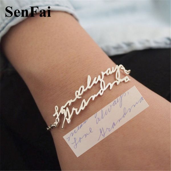 senfai custom bracelet for women men personalized handwriting signature name gold silver customize bracelets bangles jewelry, Golden;silver
senfai custom bracelet for women men personalized handwriting signature name gold silver customize bracelets bangles jewelry, Golden;silver