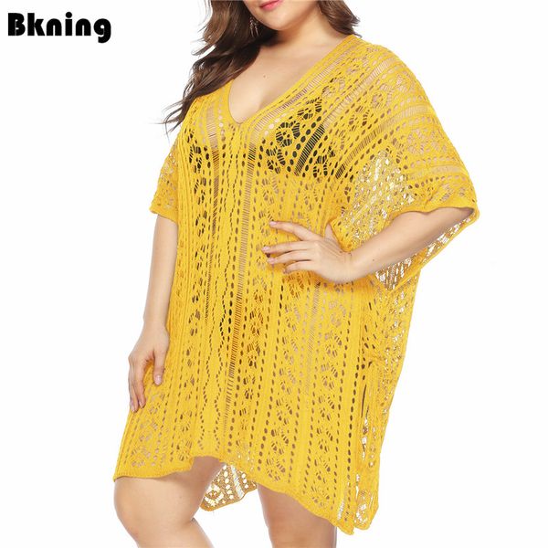 plus size knitted crochet beach dresses and tunics yellow hollow out swim suit cover up v-neck irregular beachwear red 14 colors, Blue;gray
plus size knitted crochet beach dresses and tunics yellow hollow out swim suit cover up v-neck irregular beachwear red 14 colors, Blue;gray